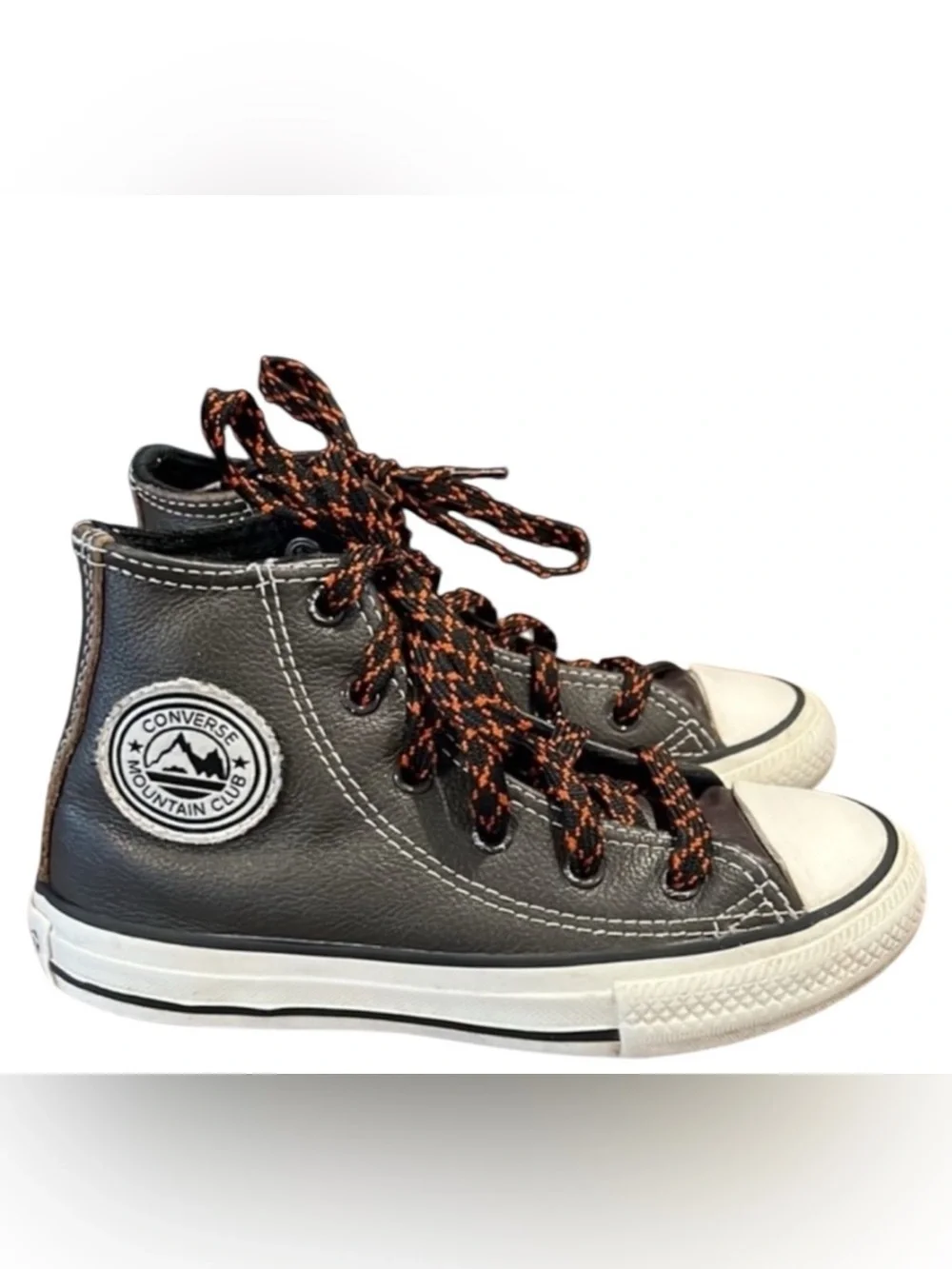 Authentic Converse designer little boys leather high tops sneakers sz 11